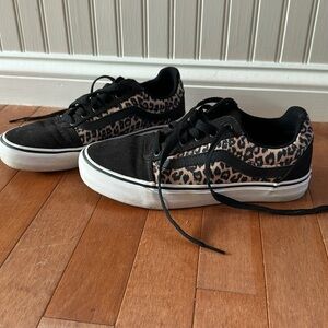 Leopard print vans